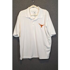 We Are Texas Mens XL White Longhorns Embroidered Performance Polo Shirt NCAA